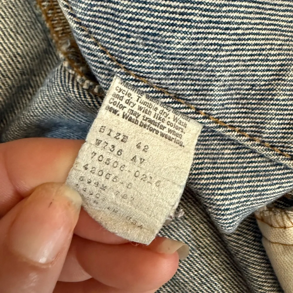 542 Vintage Levi’s 70506-0216 Type III Trucker Denim Jacket USA Made Size 42 - Picture 6 of 6
